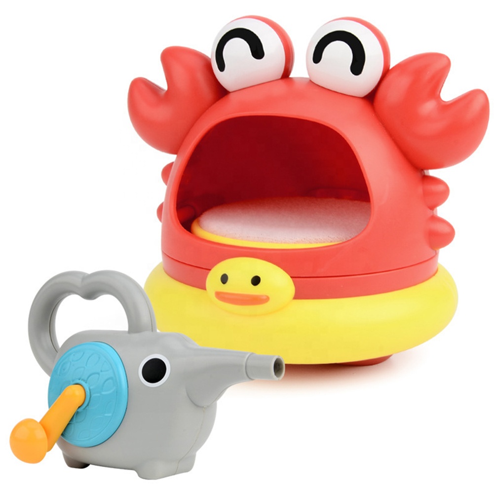 Милая игрушка для воды, игровая игра в ванную, игрушки для ванной комнаты, детский купальный краб, воздуходувка, комбинированный набор, детская игрушка для ванны