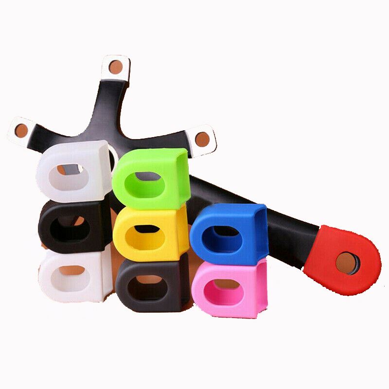 1Pair Bicycle Crank Protector Cover Silica Gel Race Face Mountain Bike Road Cycle Crank Boot Protectors
