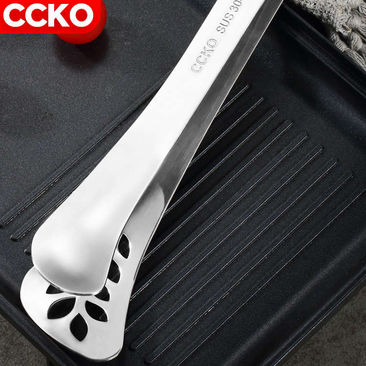 CCKO 9/12 inch 304 steel kitchen tongs food tong cooking tongs