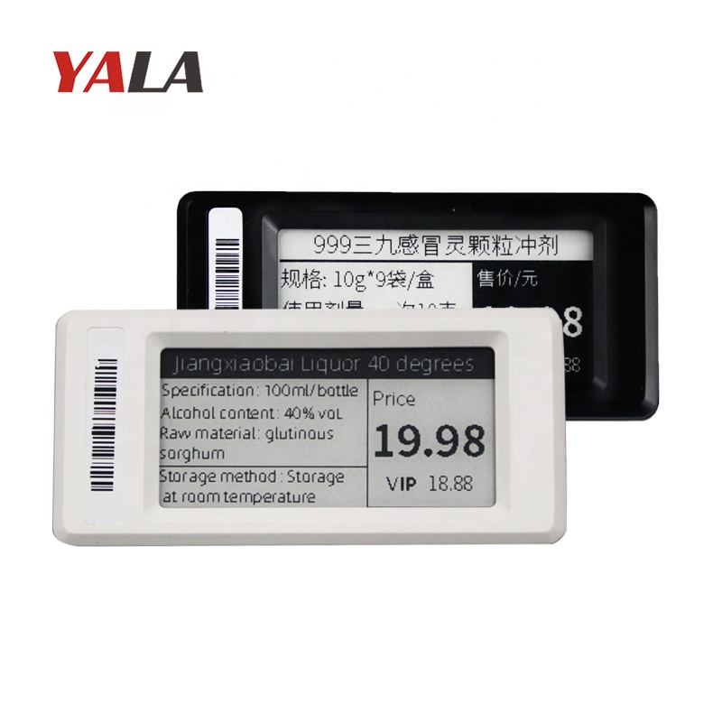 YALA ESL 2.13 inch esl shelf price e ink display wireless price electronic label price tag holder