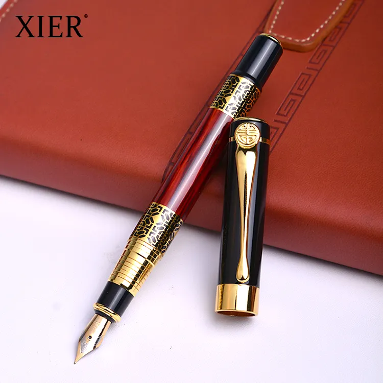 Luxury Genuine Metal Fashion Writing Pen Creative Custom Logo Gift Business Fountain Pen For Office Stationery Gift