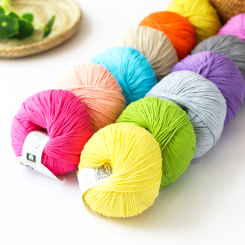 New fashion Colorful 100% knit cotton yarn for knitting sweaters