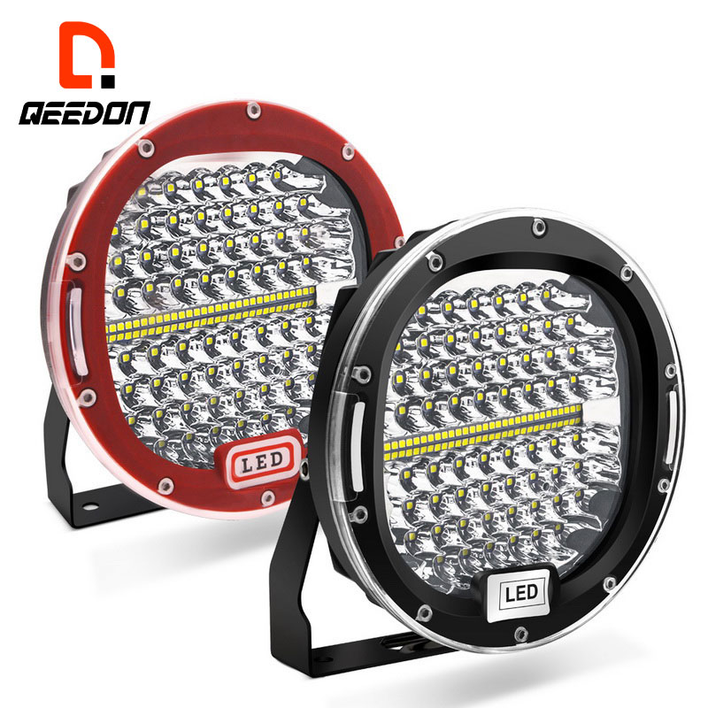Qeedon 7 дюймов светодиодные фары 300 Вт светодиодный сенсорный lumina пятно луча круглые фары дальнего света для вождения по бездорожью для ATV SUV 4x4 грузовик T лодка