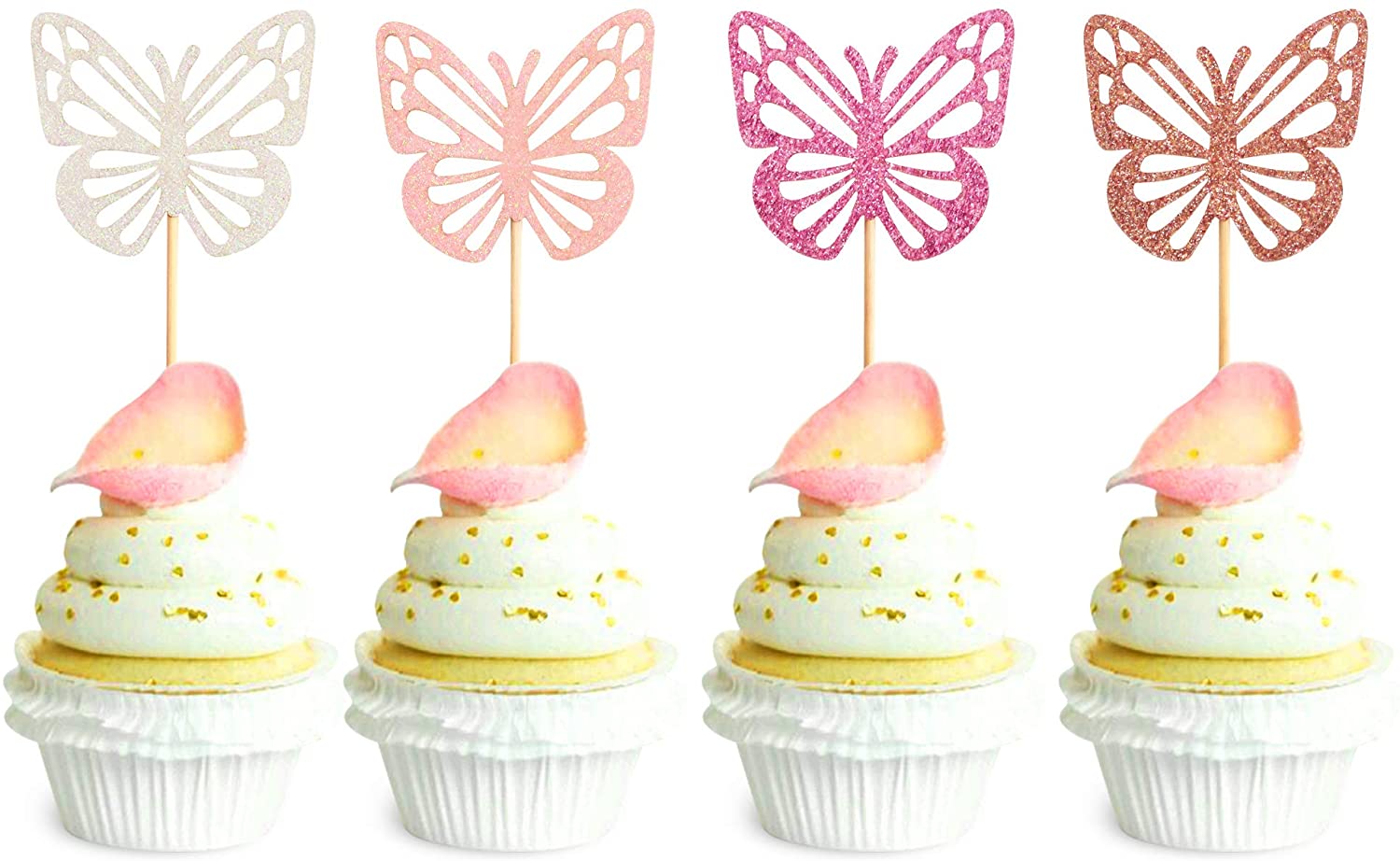 Butterfly Baking Decorating Wedding Cake Cheese Muffin Paper Toothpick Cupcake Toppers Picks Cocktail Bamboo Sticks Skewers