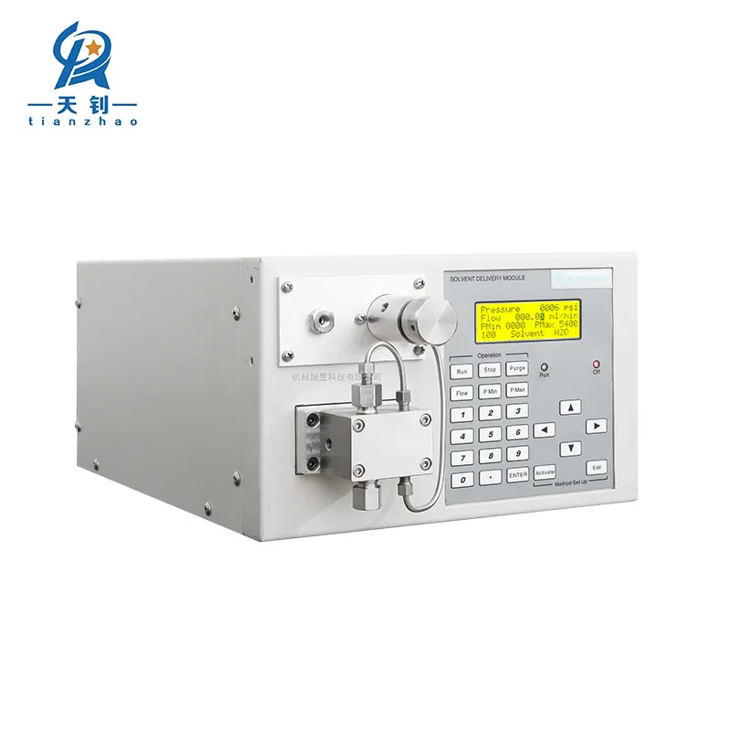 High pressure infusion pump for HPLC chromatography equipment used in laboratory analysis testing
