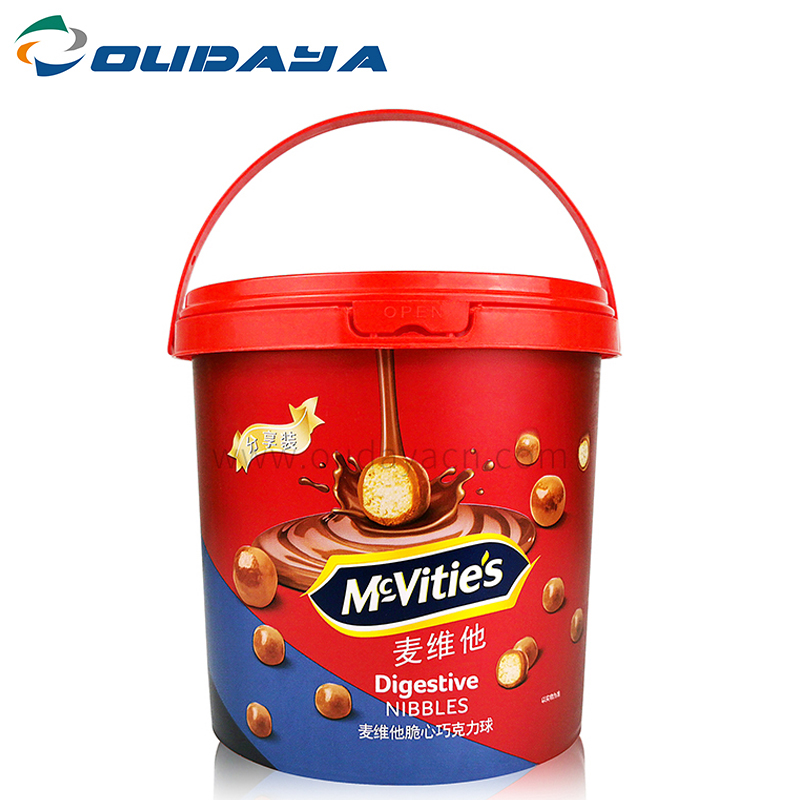Custom Logo High quality logo printed handle 3L food grade buckets