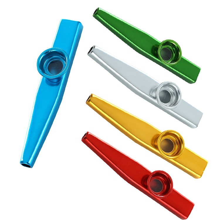 Металлические музыкальные инструменты Kazoo, 6 различных цветов, металлический Kazoo из алюминиевого сплава, подарок для детей, любителей музыки