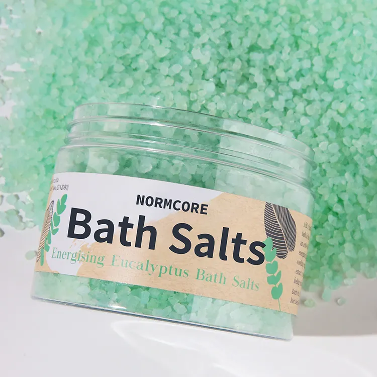 Private Label With Logo Container Natural Organic Aromatherapy Scented Spa Relaxing Colorful Crystal Exfoliating Bath Salt