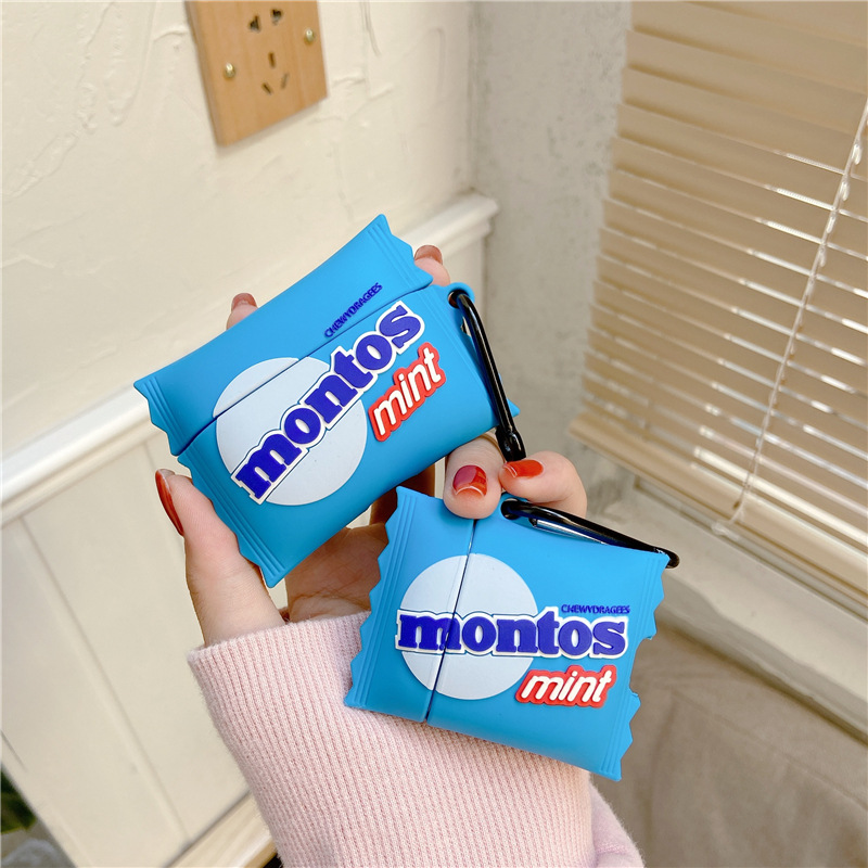 Модный силиконовый защитный чехол с 3D изображением конфет менты Mentos для Apple AirPods Pro, оптовая продажа, беспроводная гарнитура
