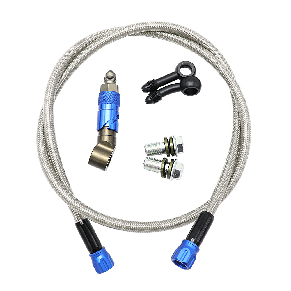 Motorcycle parts adapter CNC Stainless Braided Brake Line AN3 3AN brake pipeline Hydraulic joint Brake hose