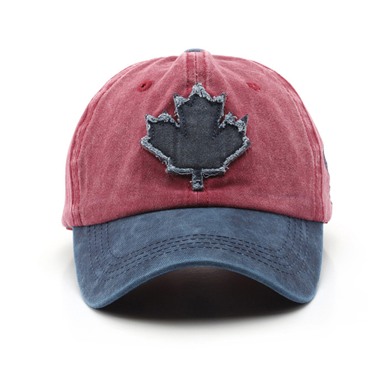 Custom pigment twill washed cotton 6 panel vintage baseball cap dad hat with embroidery patch