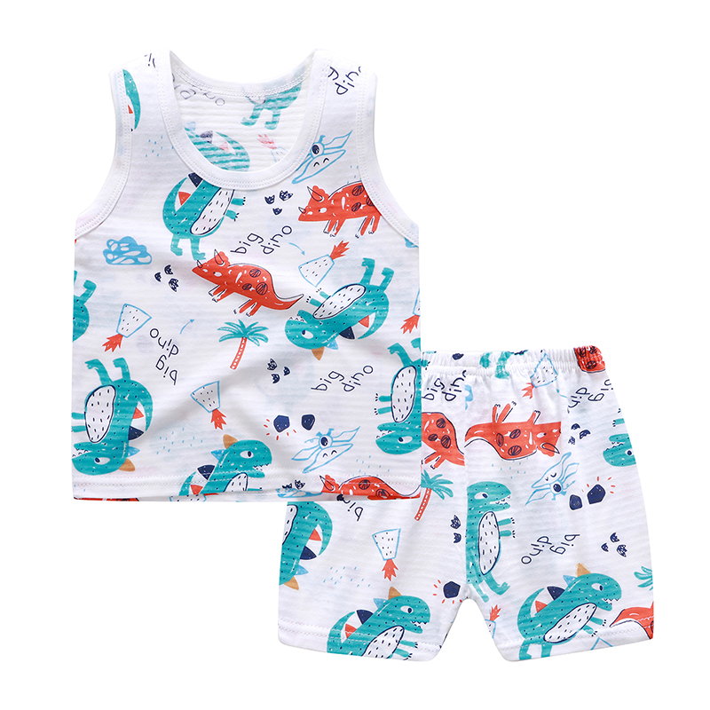 Toddle girls short sleeve pajamas sets kids summer striped cotton sleepwear children 2 piece set