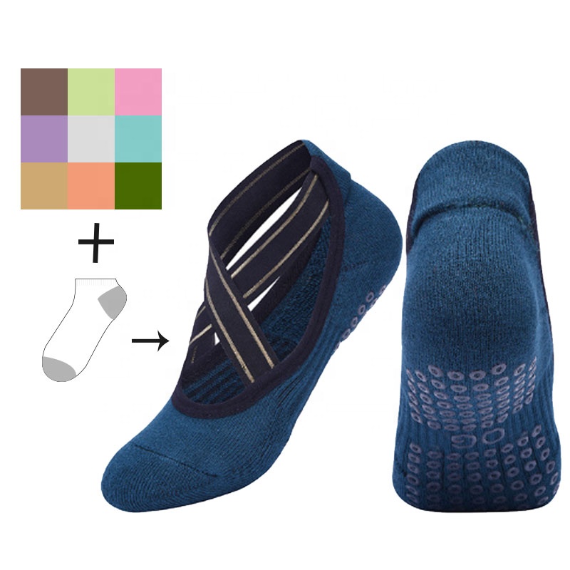 Custom Made Different Tape Silicon Grip Pilates Socks Toe Customized Sport Dance Non Slip Yoga Socks