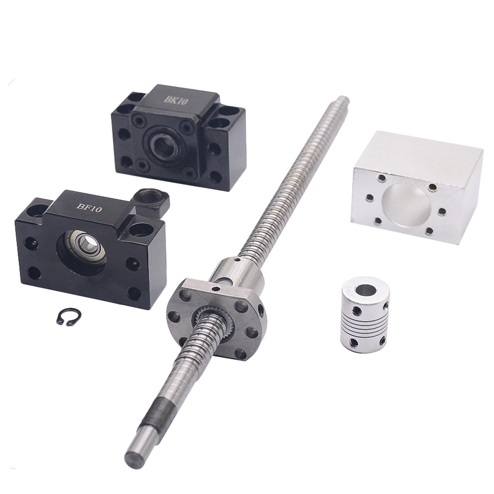 SFU1204 комплект: SFU1204 L-500mm проката ШВП C7 с конца обработанные + 1204 шариковая гайка + Корпус шариковинтовой передачи + BK/BF10 концевые поддержки + муфта