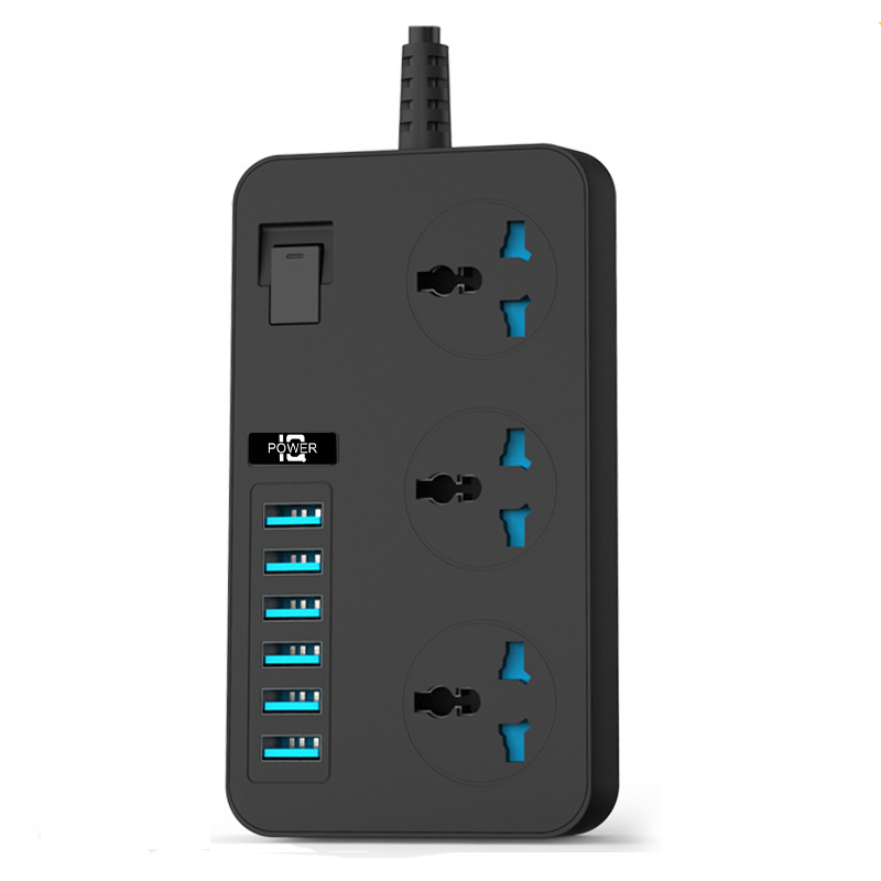Power Strip USB Fast Charging Socket Universal Outlet Electrical Extender Cord Extension Cable for Home Office Network Filter
