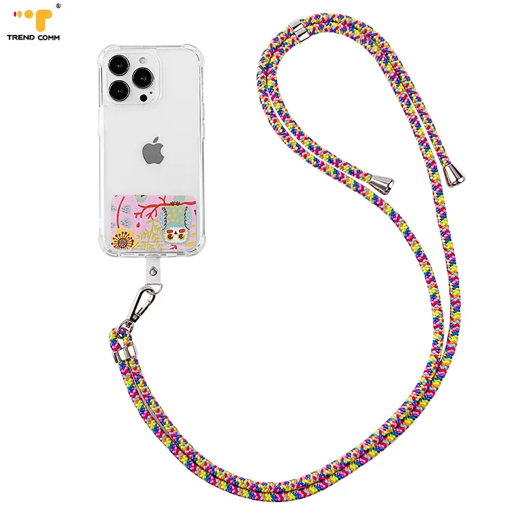 Factory Price Customized Patch Mobile Hang Detachable Adjustable Rope Universal 1.5M Strap Cell Phone Accessories Holder Chain