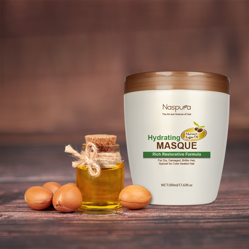 Renewing Vitamin E Paraben Sulfate Free Vegan Plant Aloe Care Essence Green Morocco Argan Oil Hair Care Mask Oil Treatment