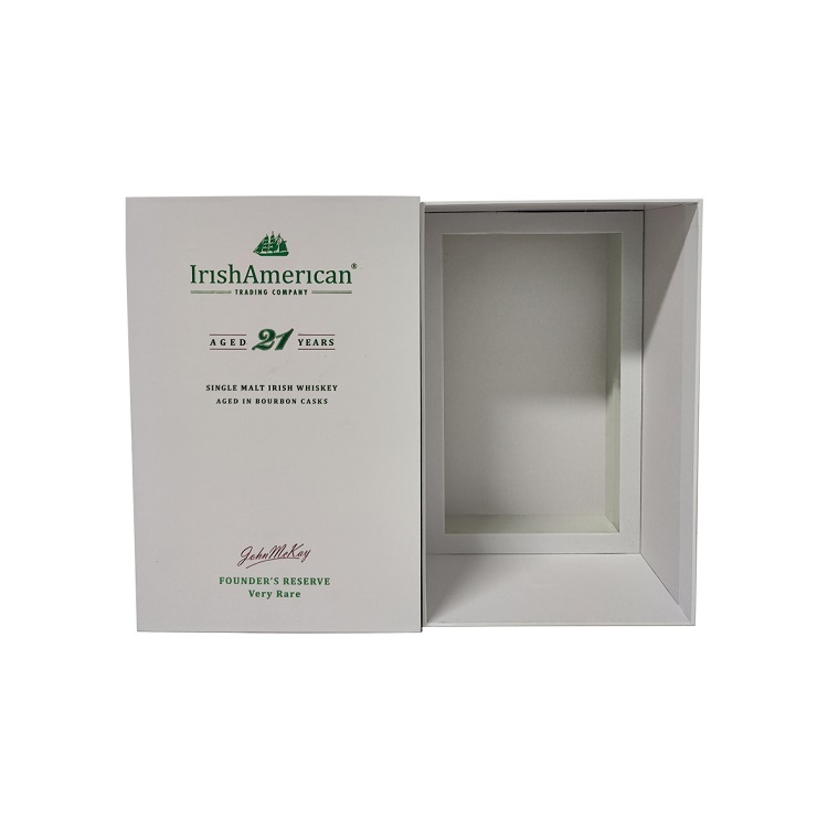 Famous Chinese Factory Supply Customized Logo High Quality Luxury Rigid Cardboard Whisky Drawer Packaging Box Alcohol Gift Boxes