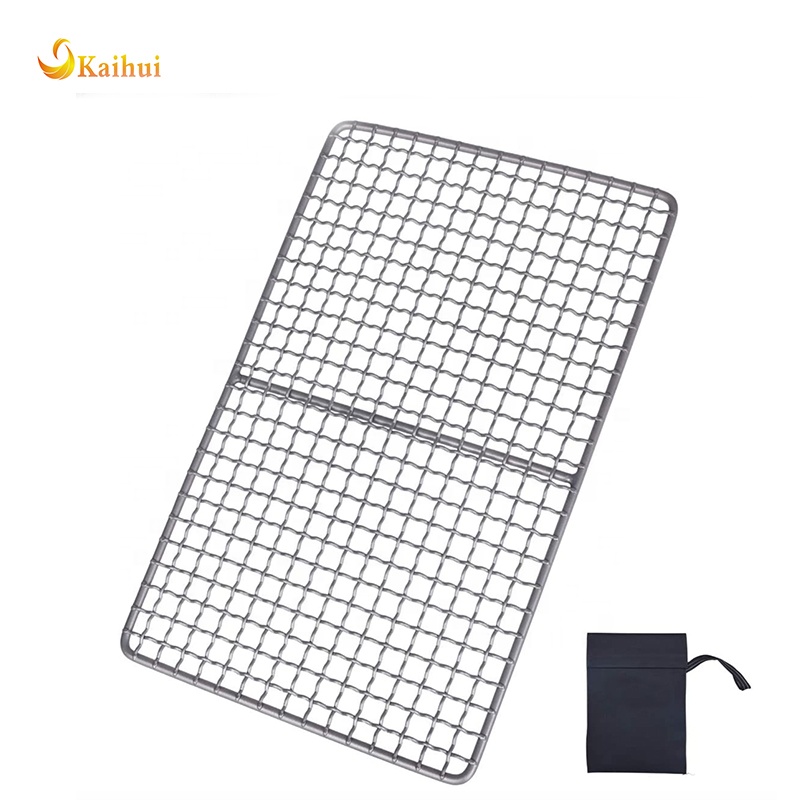 Titanium Mesh Camping Grill - Ultralight and Compact Grill for Backpacking, Camping, and Survival
