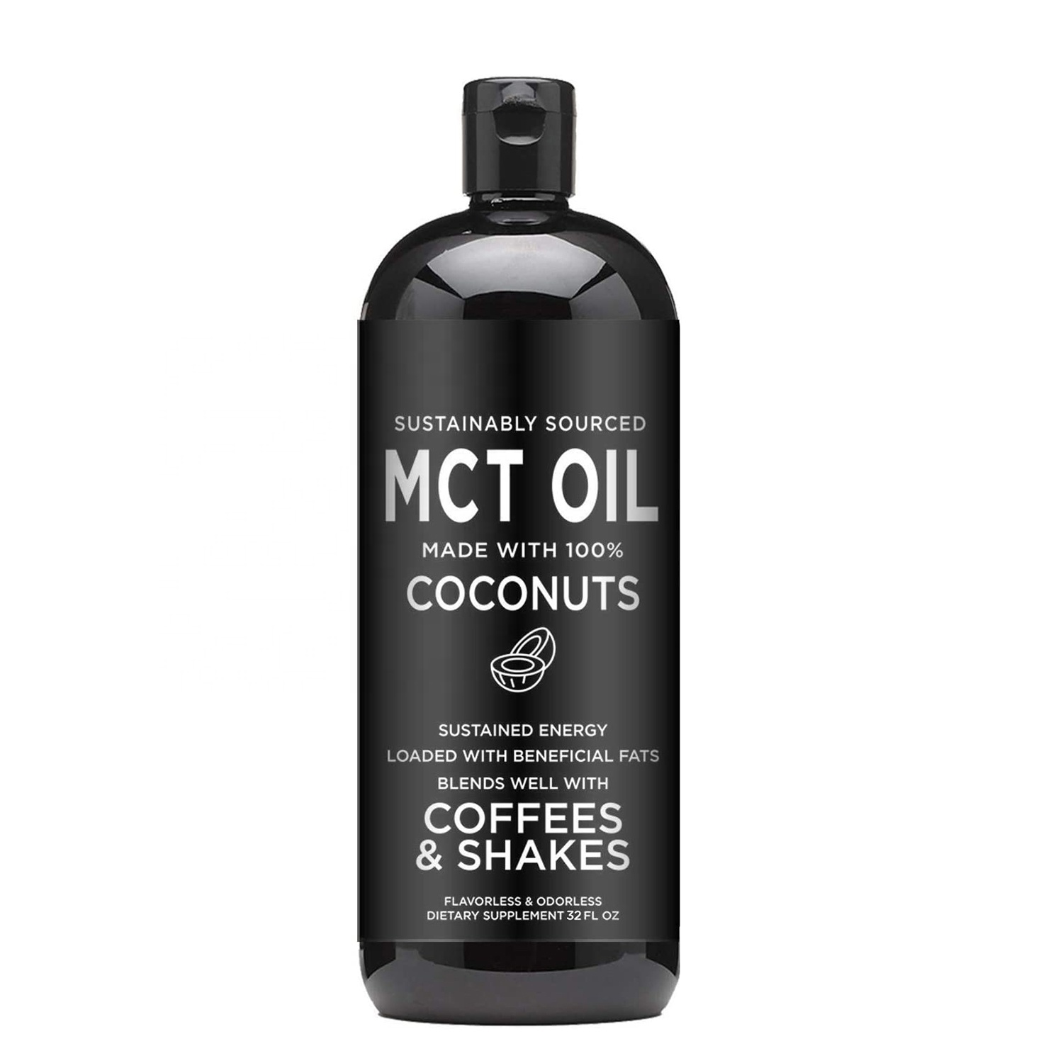 Органическое Масло MCT без вкуса без ГМО, фирменная марка Keto без глютена для веганов