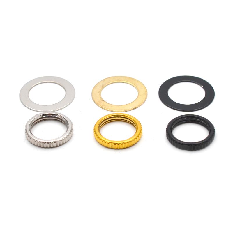 M12 Electric Bass Guitar Nut Washer for Toggle Switch 12MM Bass Guitar Switch Nut Gasket Black/Gold/Chrome