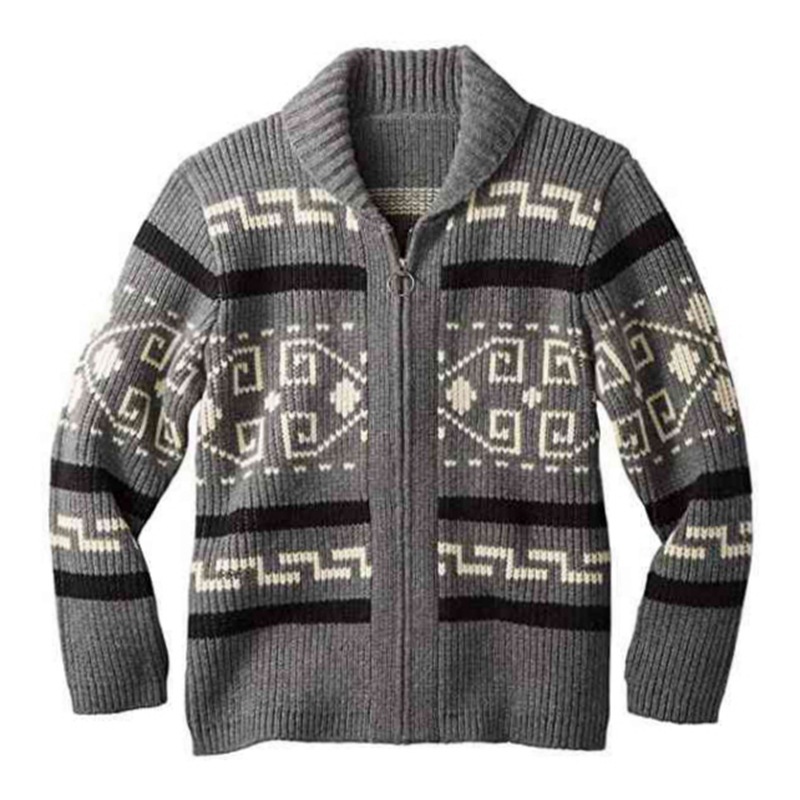 2021 new fashion autumn high neck plus size men's cardigan cashmere sweater with zip With Wholesaler