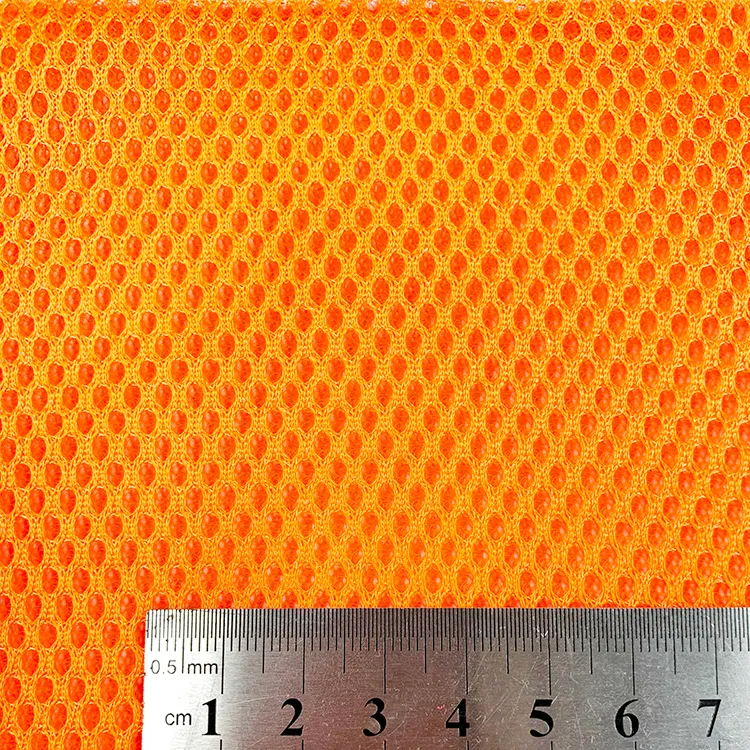Morden Style Breathable 100% polyester thick hard 3d mesh tulle net fabrics for sport shoes