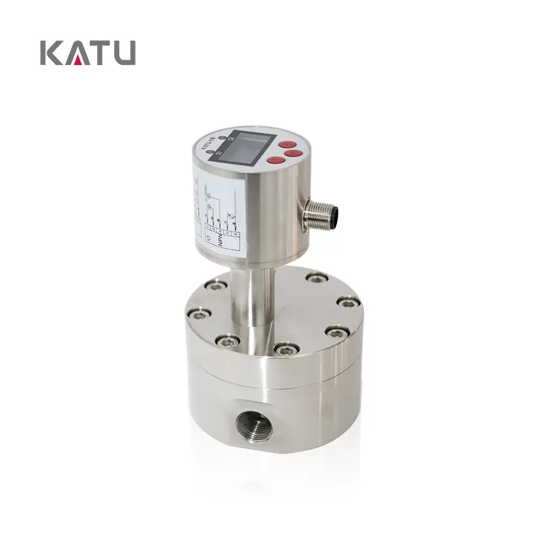 KATU factory direct sales stainless steel anti-corrosion type high precision LED digital display gear flowmeter