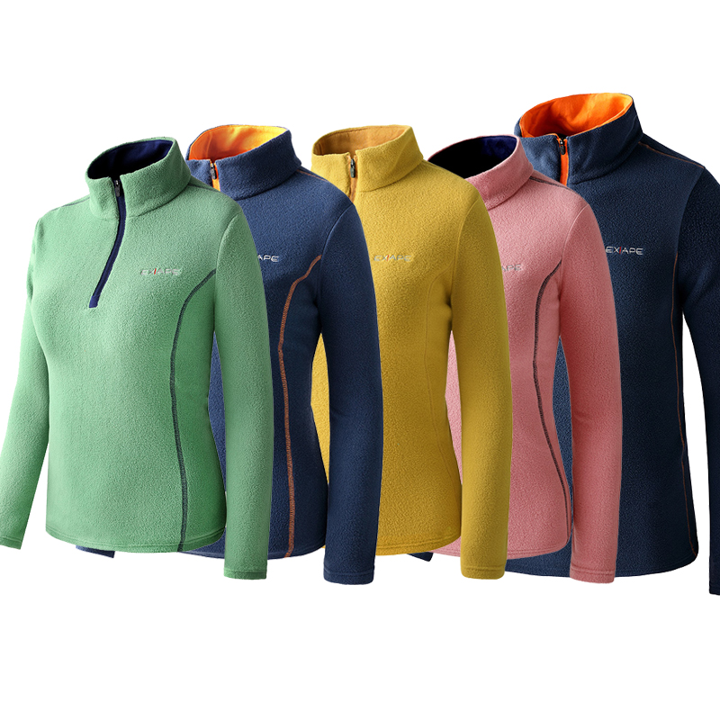 wholesale 280gsm 1/4 zipper women's winter outdoor coats mens jackets 2021 fleece sport jacket for men man jacket with logo