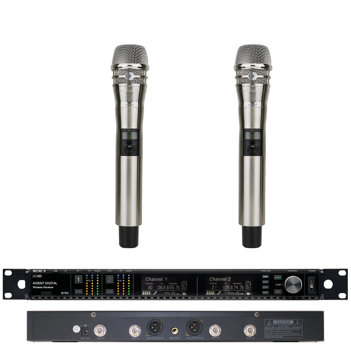 Заводская цена UHF Цифровой беспроводной двухканальный AD4D ручной микрофон DJ Караоке сценический Поющий микрофон система