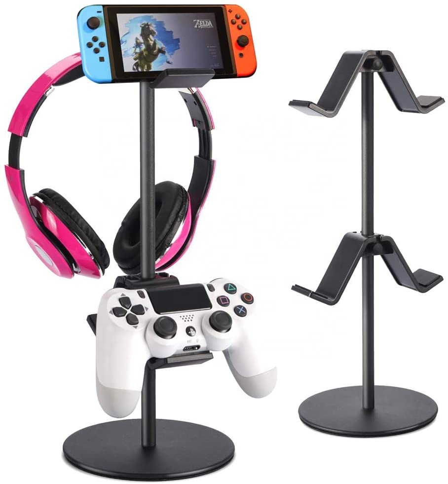 Controller Holder, Game Controller Stand Holder Storage Organizer Gamepad with Multiple Adjustable Height and Direction Brackets