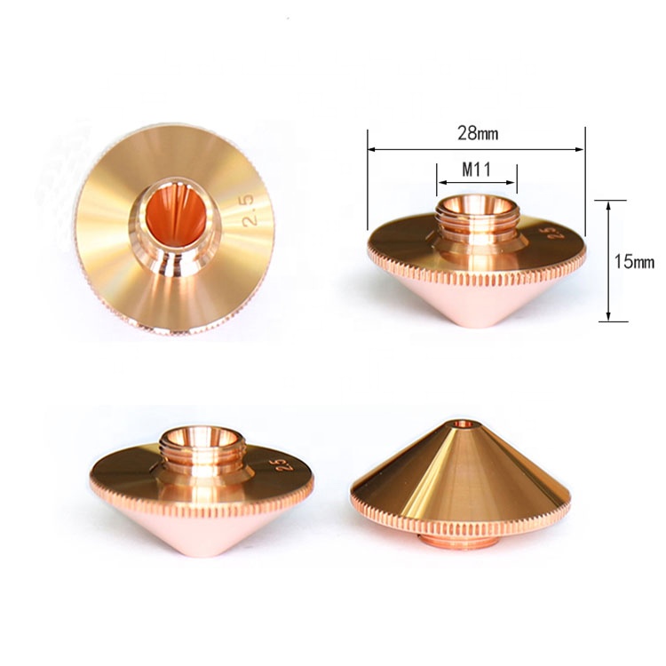 DMK Fiber Laser cutting Nozzles Au3tech Single Double Lazer Head Brass Nozzles Laser Equipment Spare Part for laser cutting head