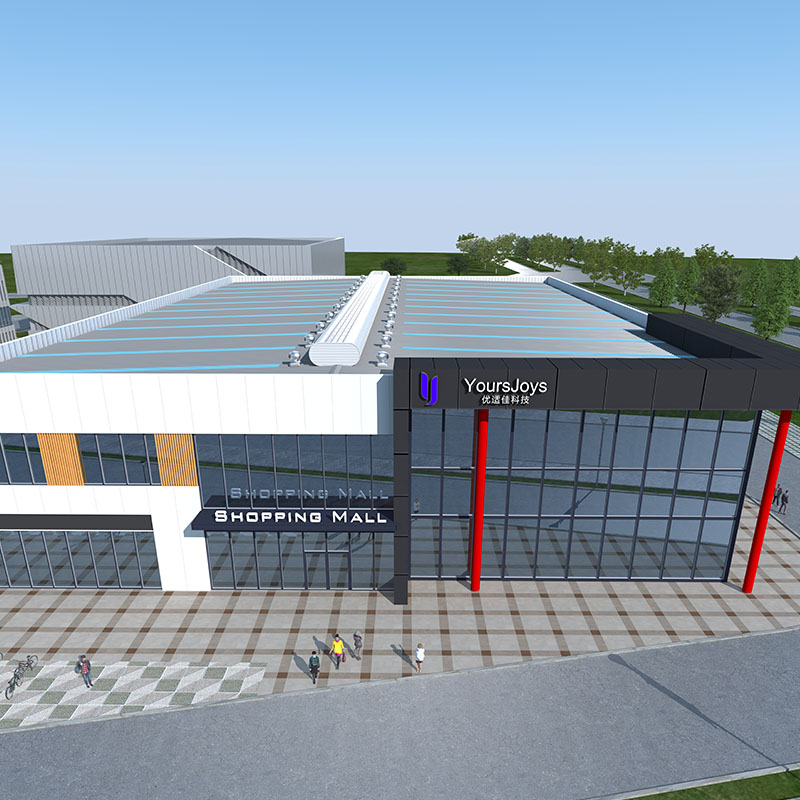 Prefabricated prefabricated commercial building metal steel structure construction supermarket building