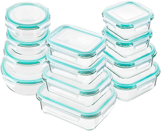 BPA бесплатная прямоугольная круглая квадратная герметичная еда Prep морозильная камера термоустойчивое Стекло контейнер для хранения еды набор с защелкивающиеся крышки
