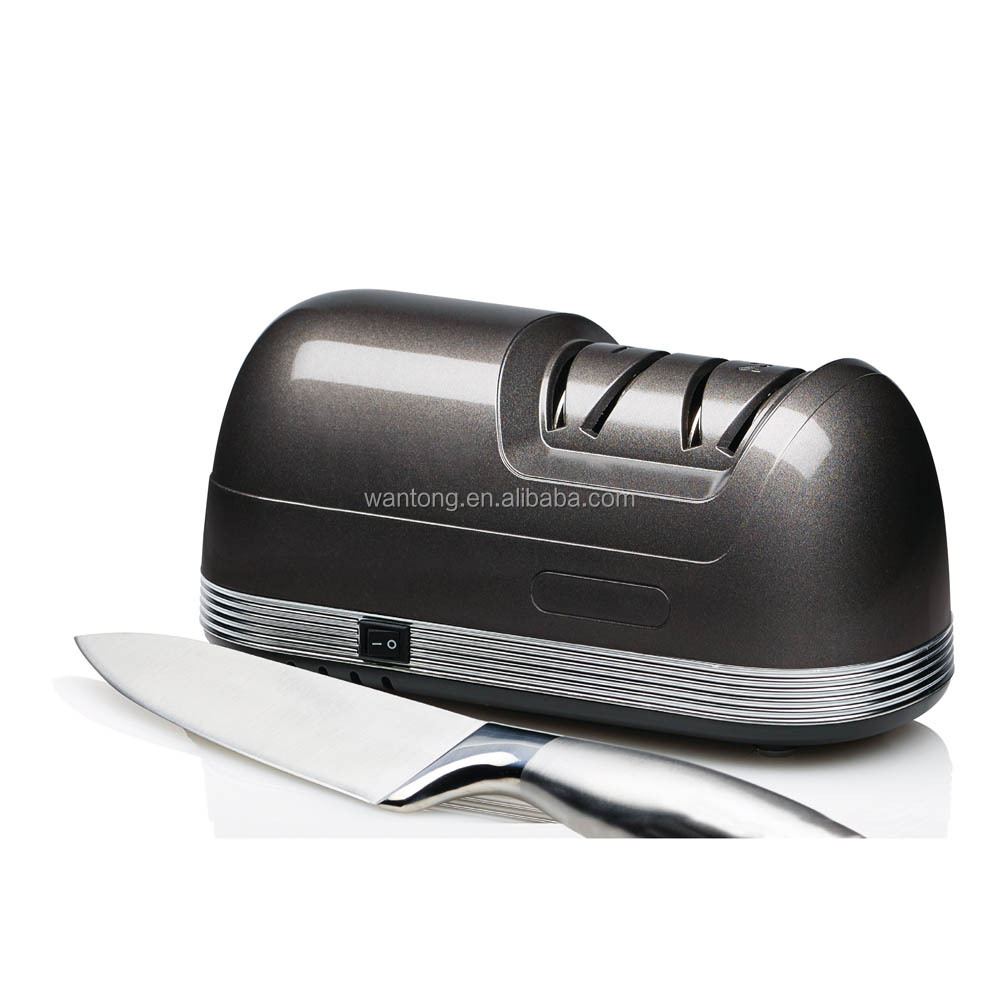 GS/RoHS Professional Diamond Coating 2 Stage Swift Sharp Fast Sharpening Kitchen Electric Knife Sharpener Stone Scissor Ceramic