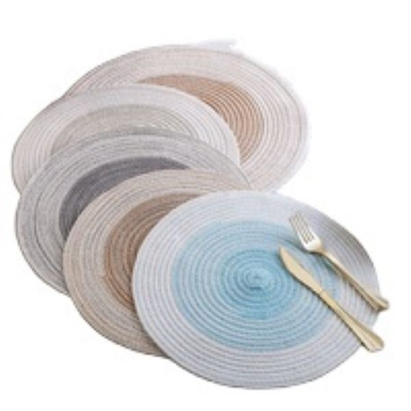 A3045Round heat proof table cushion Nordic Western-style table matcoasters teacup mat Japanese cotton linen dinner eat mat