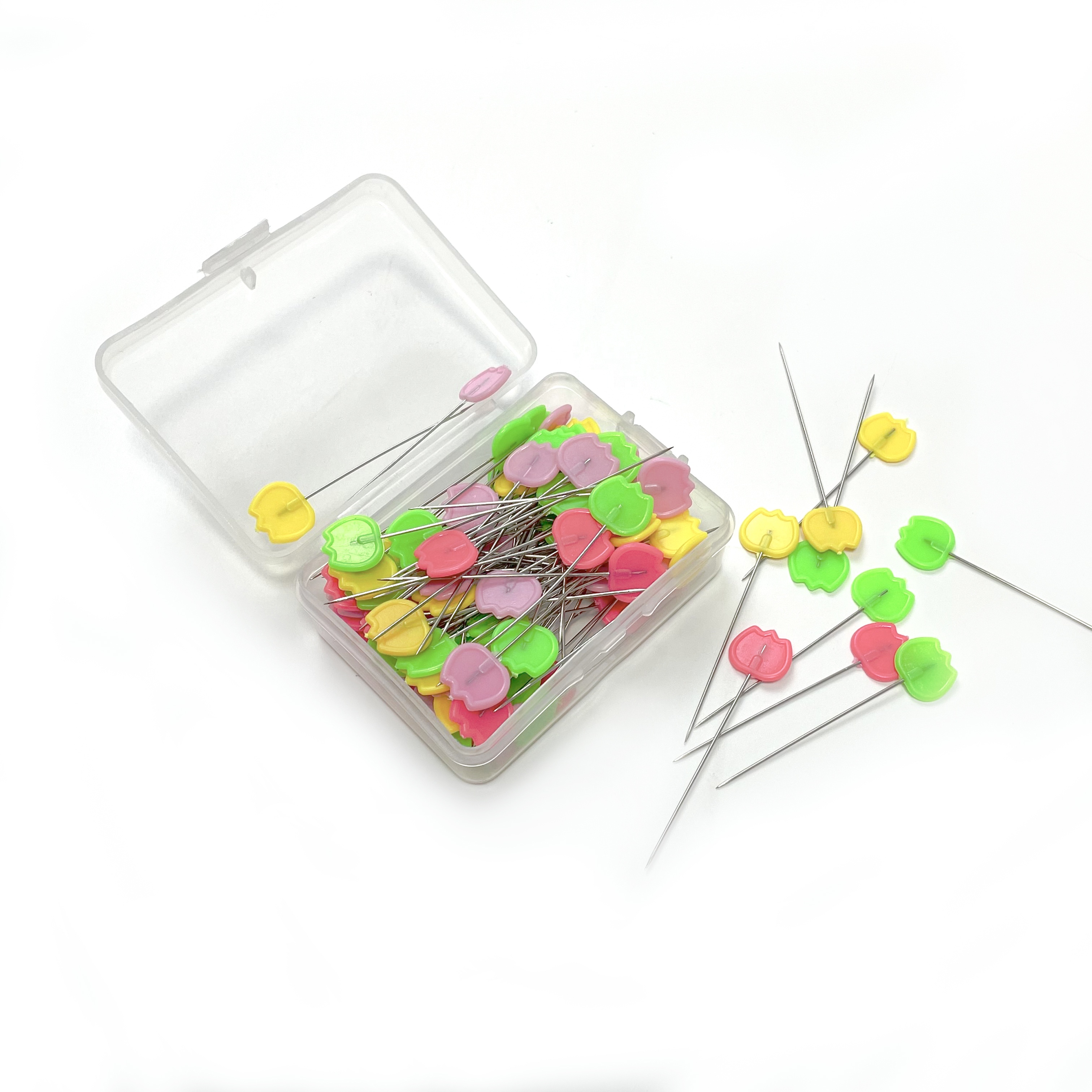 100 Pieces Flat button Straight Pins, Sewing Pins Quilting Pins for Sewing DIY Projects Dressmaker Jewelry Decoration