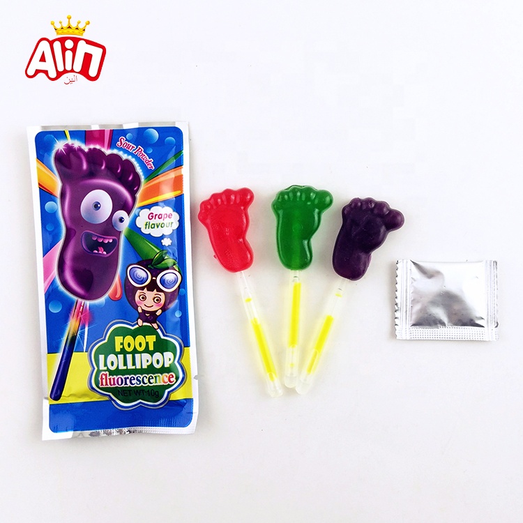 Halal фруктовый сок, леденец для ног, жесткие конфеты с мини-светящейся палочкой и всплывающими конфетами