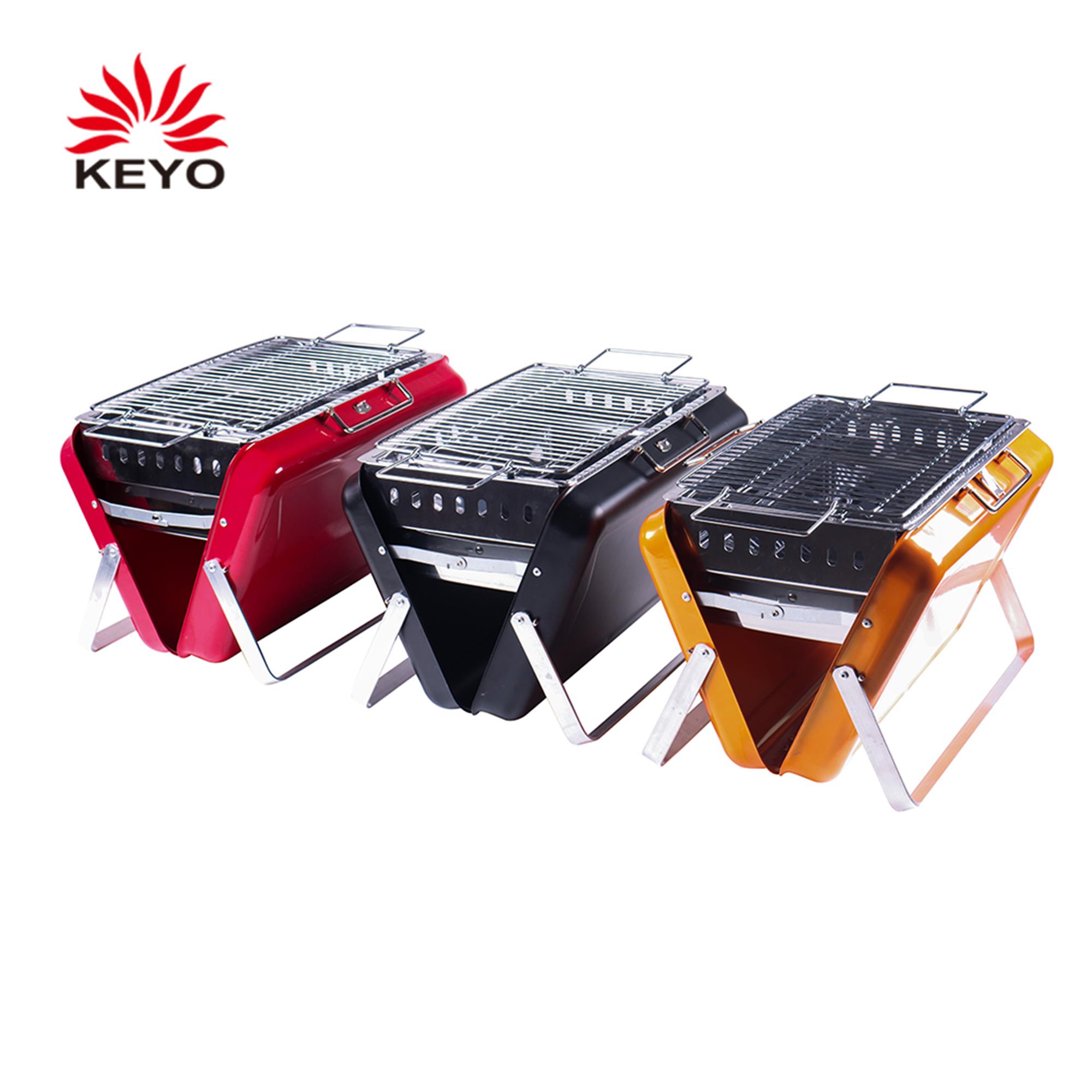 KEYO открытый чемодан Кемпинг портативный Настольный приготовления Складная шашлычница гриль