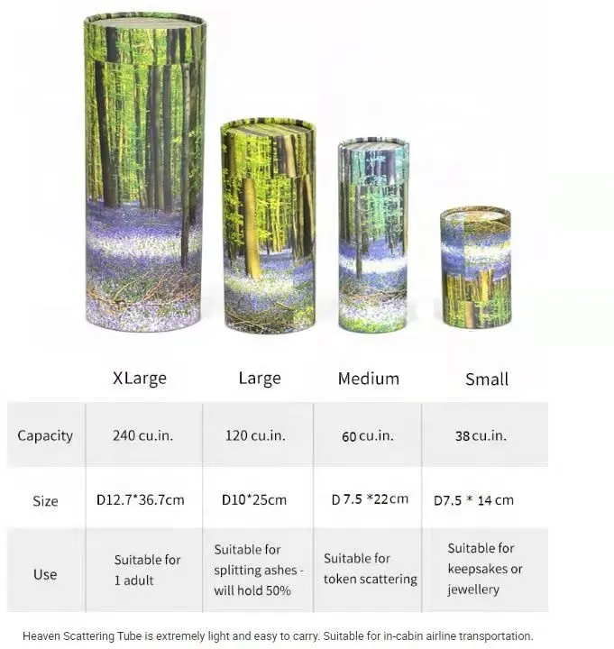 Mky Paper Biodegradable Ash Scatter Tube Pet Urns tube pet Paper Coffin