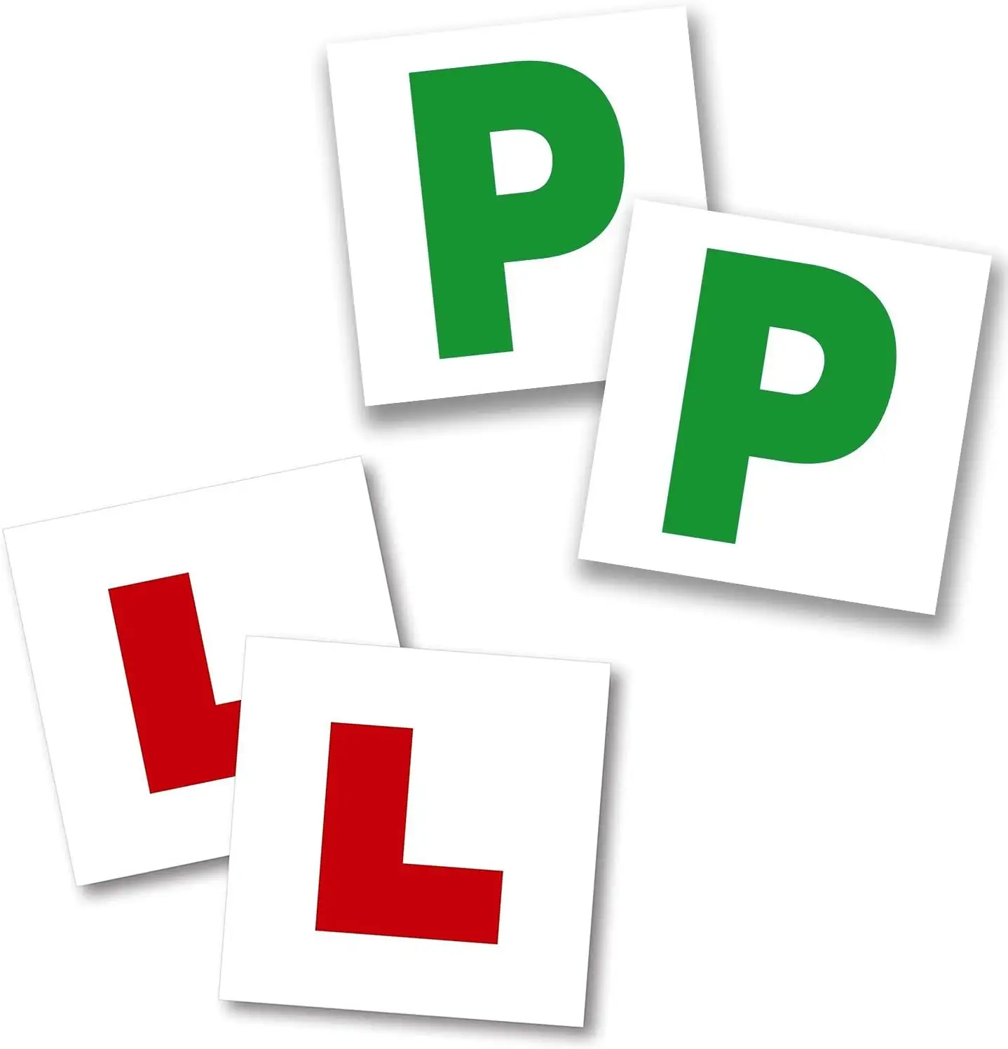 Magnetic L&P plates for learners for car red L plates for learners, Green P for new drivers, easy to attach and remover