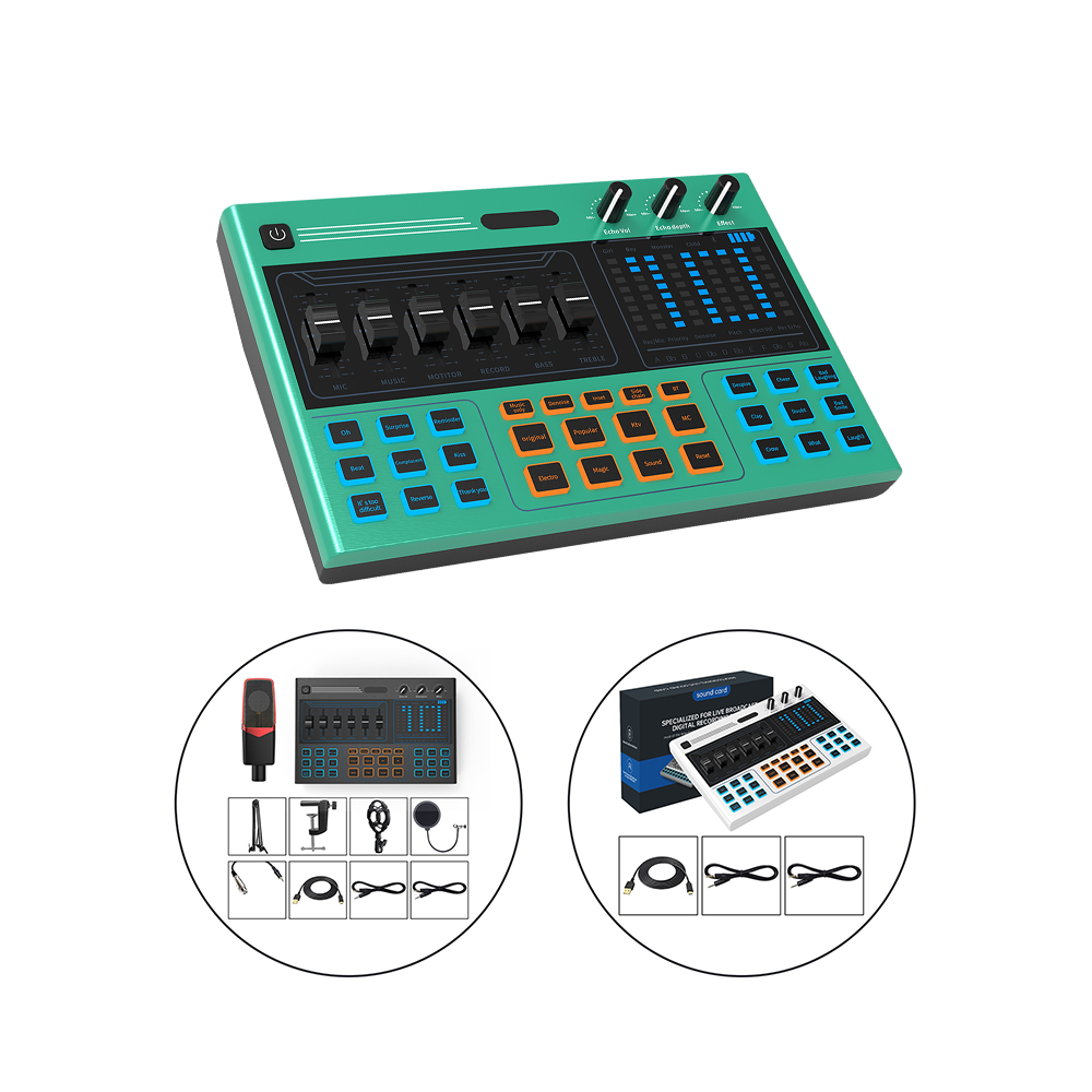 Shiya professional live usb audio interface v300 v8 plus v9plus mixer sound card bm800 set studio recording kit