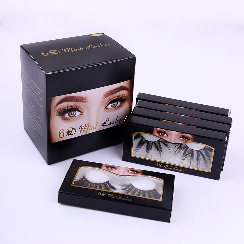 Well Designed wholesale false 6D 25mm eyelashes tray kit 100% hand made synthetic faux mink lashes