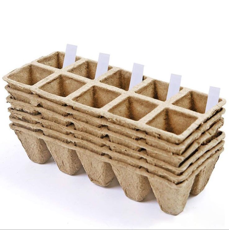 Plant Nursery Seeding Tray Electronic Medicine Paper Pulp Seedling Cup Biodegradable Flower Pots