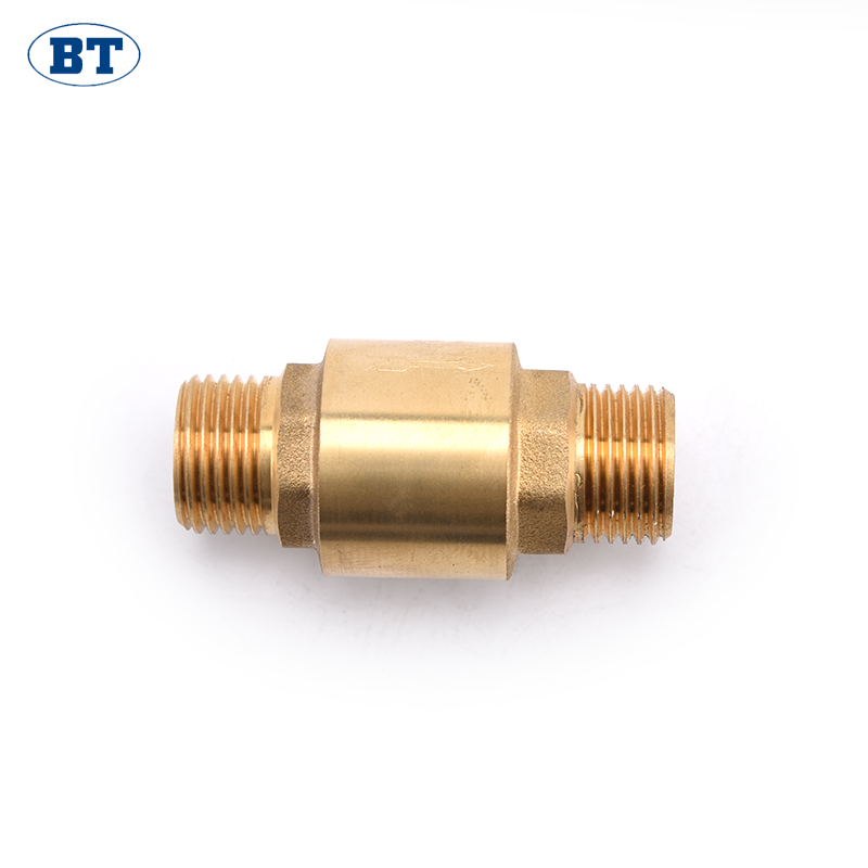 BT5012 латунный обратный клапан с двойной головкой и наружной резьбой