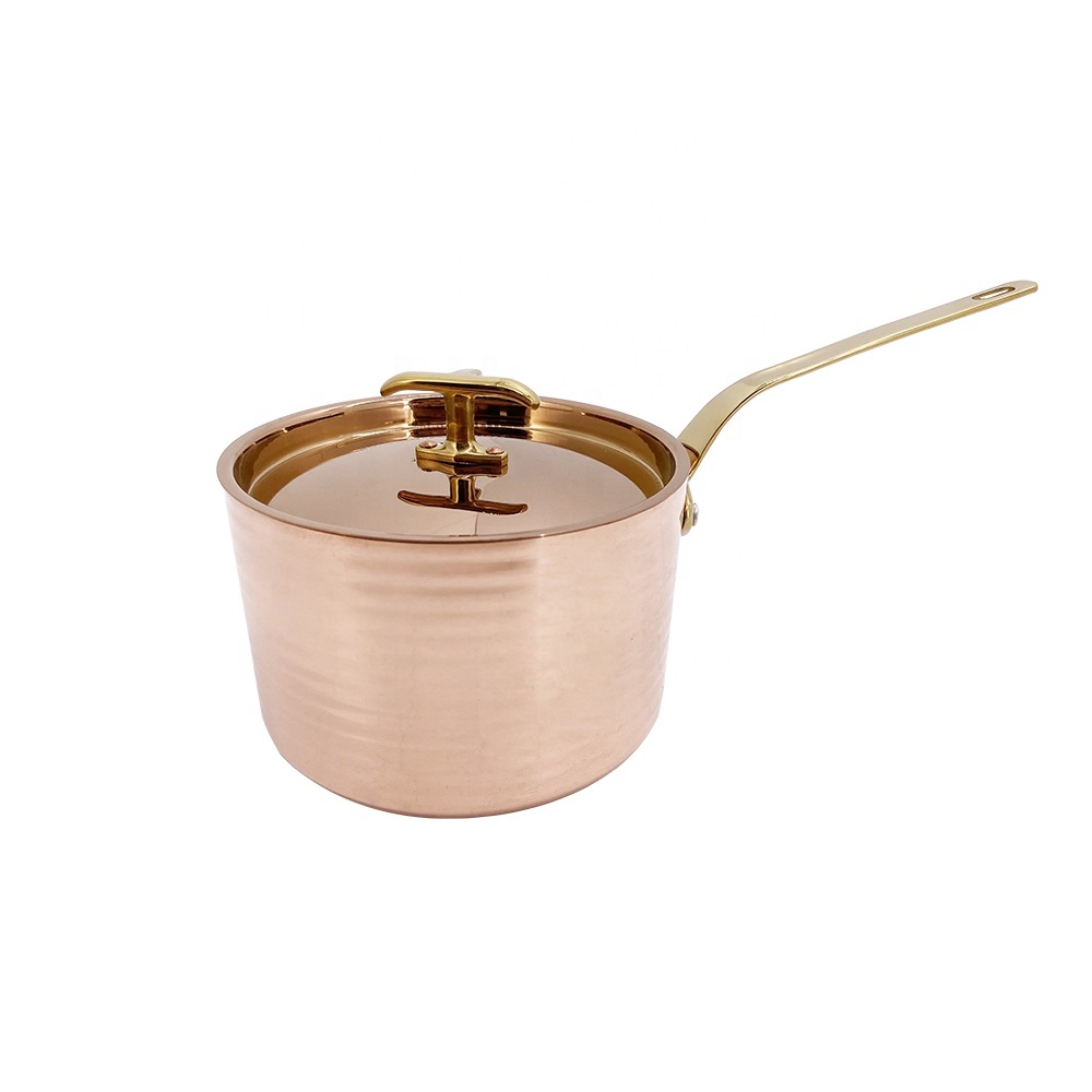 Professional Kitchenware Stainless Steel Copper Cooking Sauce Pot