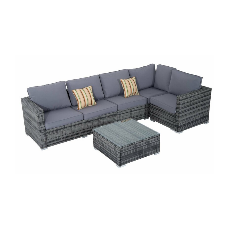 Outdoor furniture set sofa set patio rattan 5 person seating garden sofa set outdoor