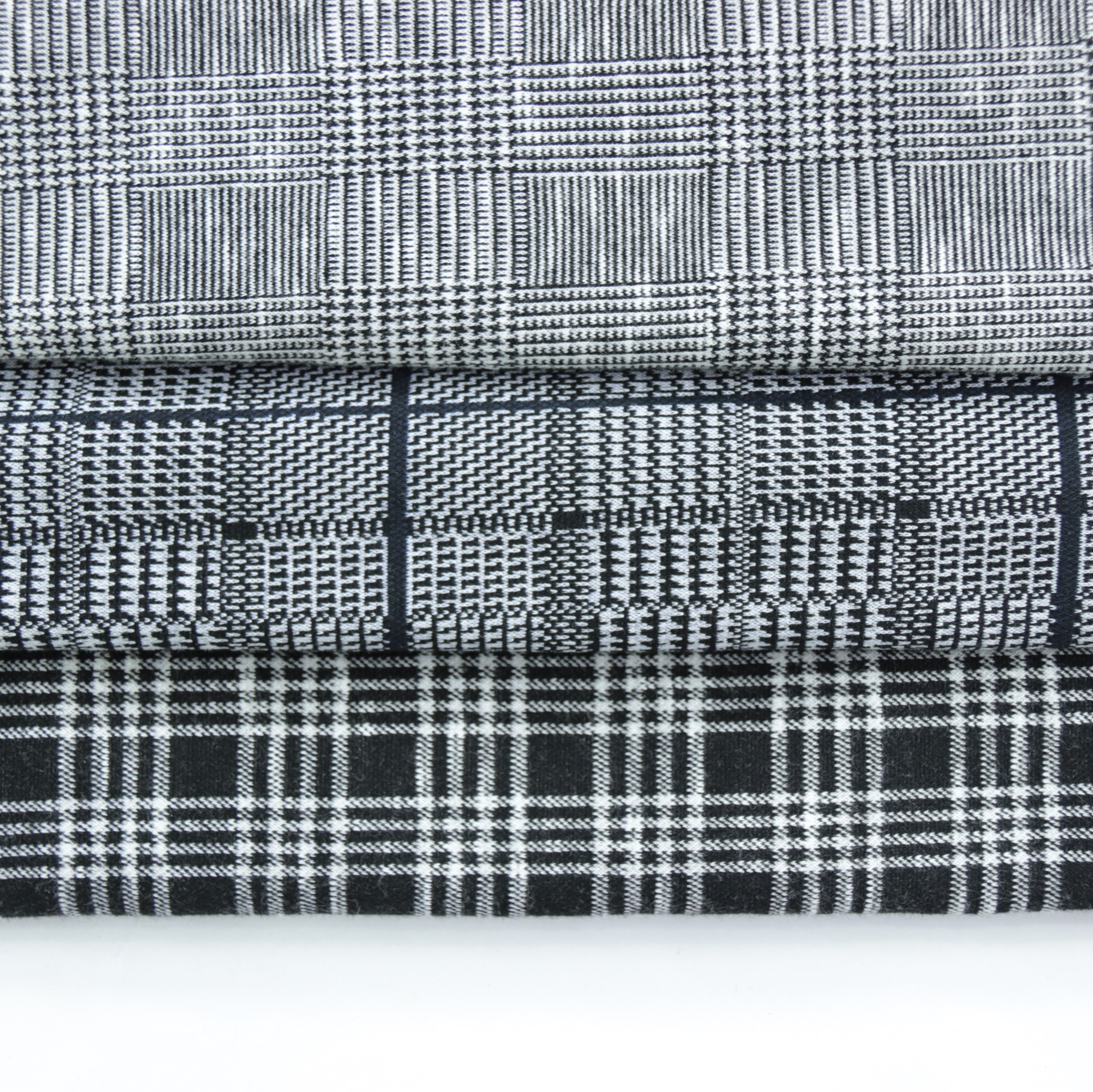 fashion England plaid style yarn dyed check stretch knit jacquard fabric for men coat shirt