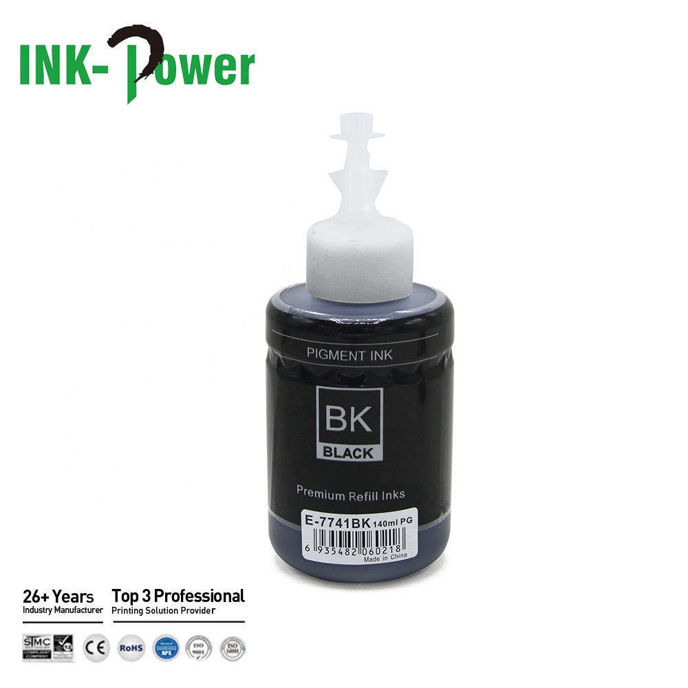 INK-мощность 774 T774 T7741 Премиум совместимый черный совместимый объем бутылки на водной основе пополнения чернил Dtg Эко-чернила для Epson L605 принтер