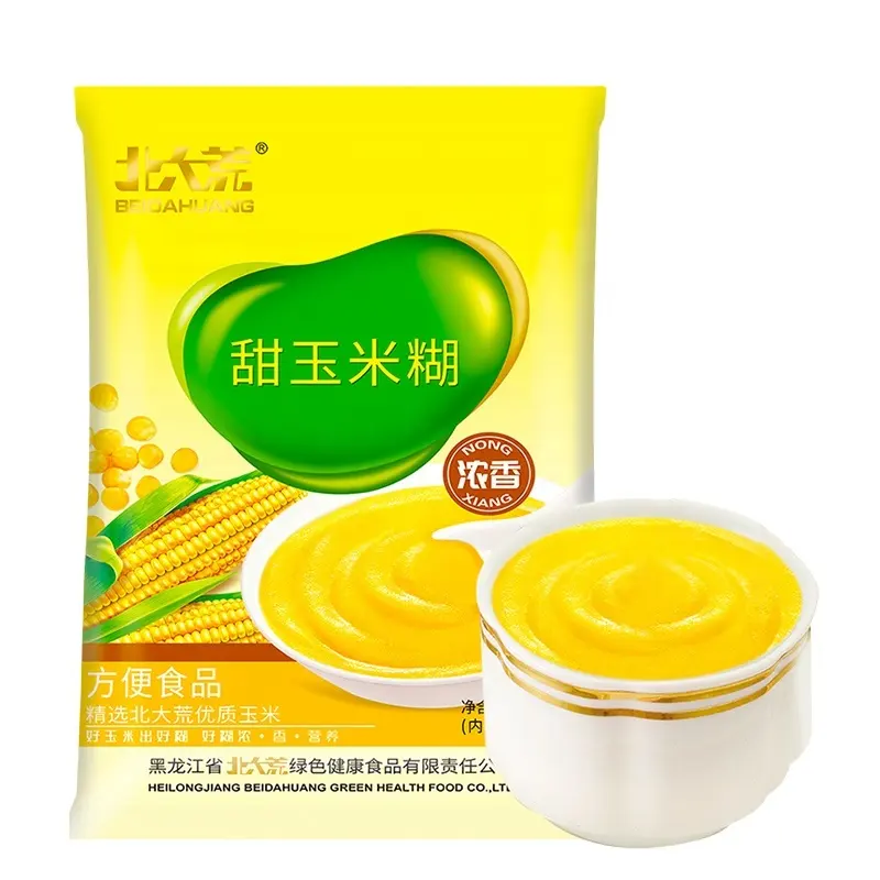 High protein manufactory supply Popular tastr Instant Original Corn Paste,No added sugar,375g/Bag(37.5gx10)